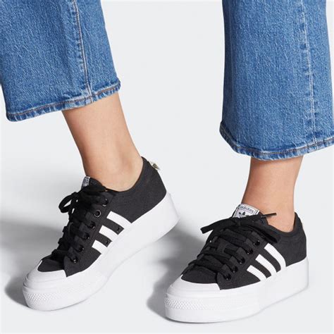 adidas nizza weiß schwarz|Adidas Nizza Platform Women .